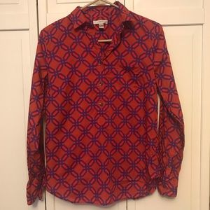 J. Crew Popover In Ratti Geo Print Style 07585